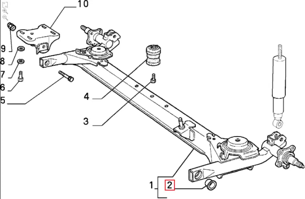 Rear Subframe Bush Kit (2) - Fiat Uno