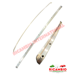 Rear Sunroof Aluminium Finishing Trim & Screws - Classic Fiat 500 - Chrome - Aluminium & Exterior Trim Parts