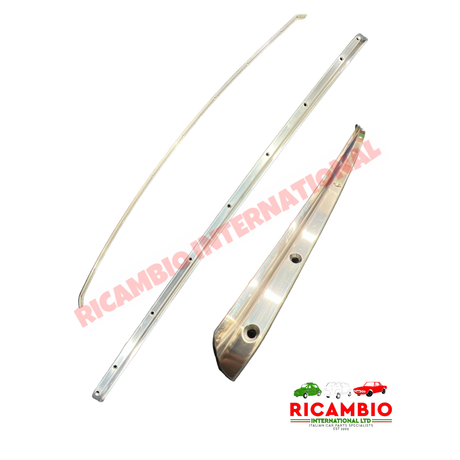 Rear Sunroof Aluminium Finishing Trim & Screws - Classic Fiat 500 - Chrome - Aluminium & Exterior Trim Parts