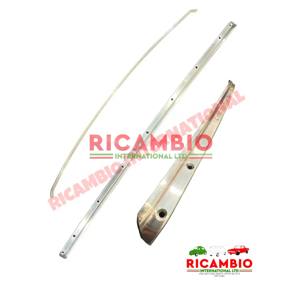 Rear Sunroof Aluminium Finishing Trim & Screws - Classic Fiat 500 - Chrome - Aluminium & Exterior Trim Parts