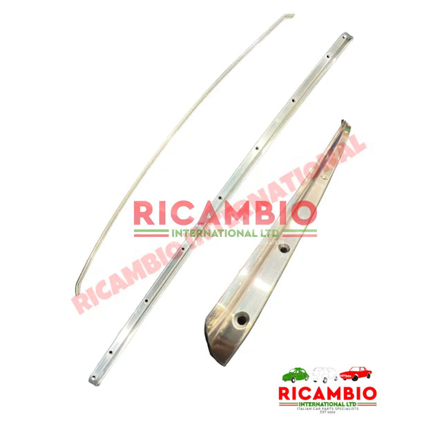 Rear Sunroof Aluminium Finishing Trim & Screws - Classic Fiat 500 - Chrome - Aluminium & Exterior Trim Parts