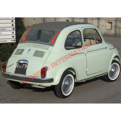 Rear Sunroof Aluminium Finishing Trim & Screws - Classic Fiat 500 - Chrome - Aluminium & Exterior Trim Parts