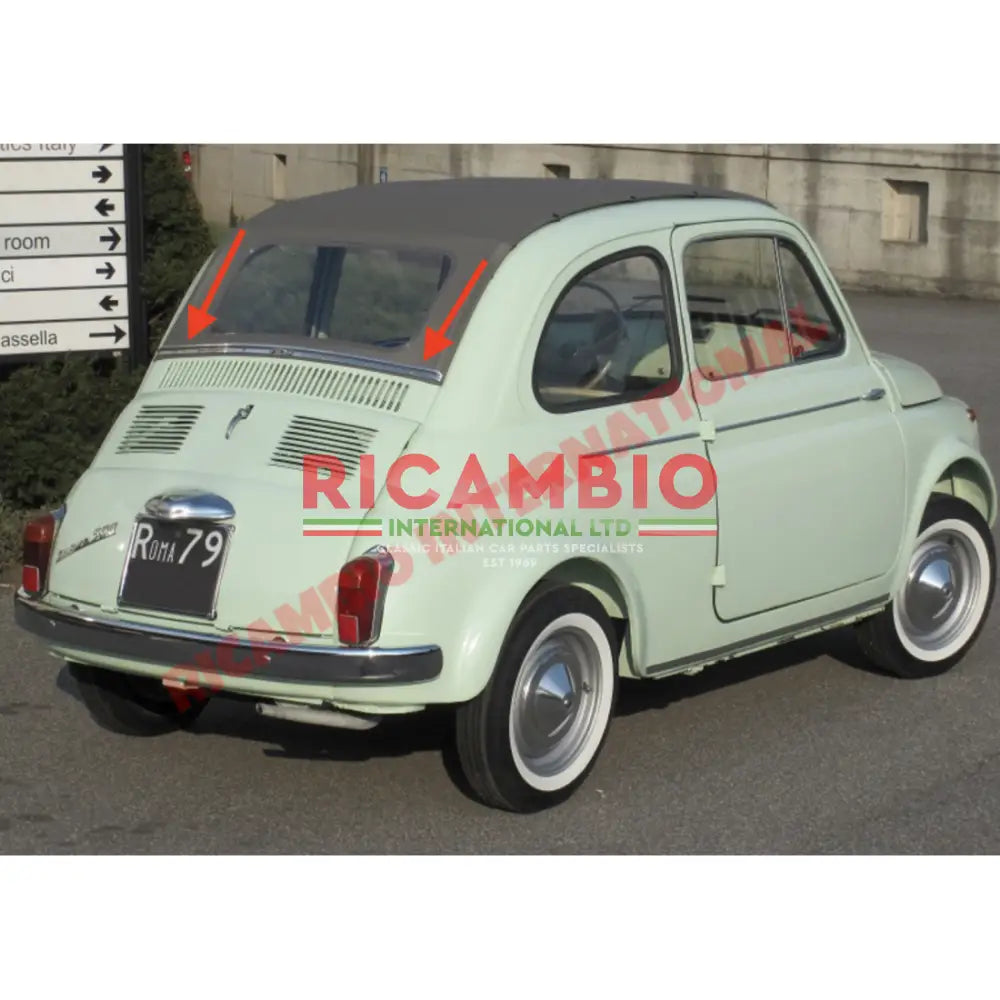 Rear Sunroof Aluminium Finishing Trim & Screws - Classic Fiat 500 - Chrome - Aluminium & Exterior Trim Parts