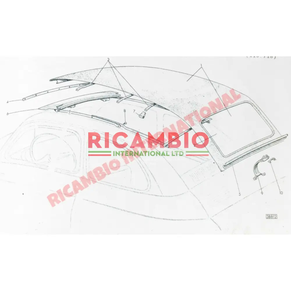 Rear Sunroof Securing Bracket (for full length sunroof) - Classic Fiat 500 - Classic Fiat 500 Parts & Spares