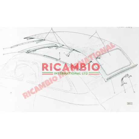 Rear Sunroof Securing Bracket (for full length sunroof) - Classic Fiat 500 - Sunroof