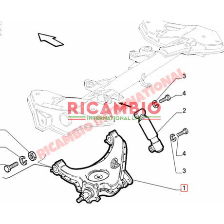 Rear Suspension Arm Bush Kit - New Fiat Panda Cinquecento & Seicento - Steering - Shaft & Suspension