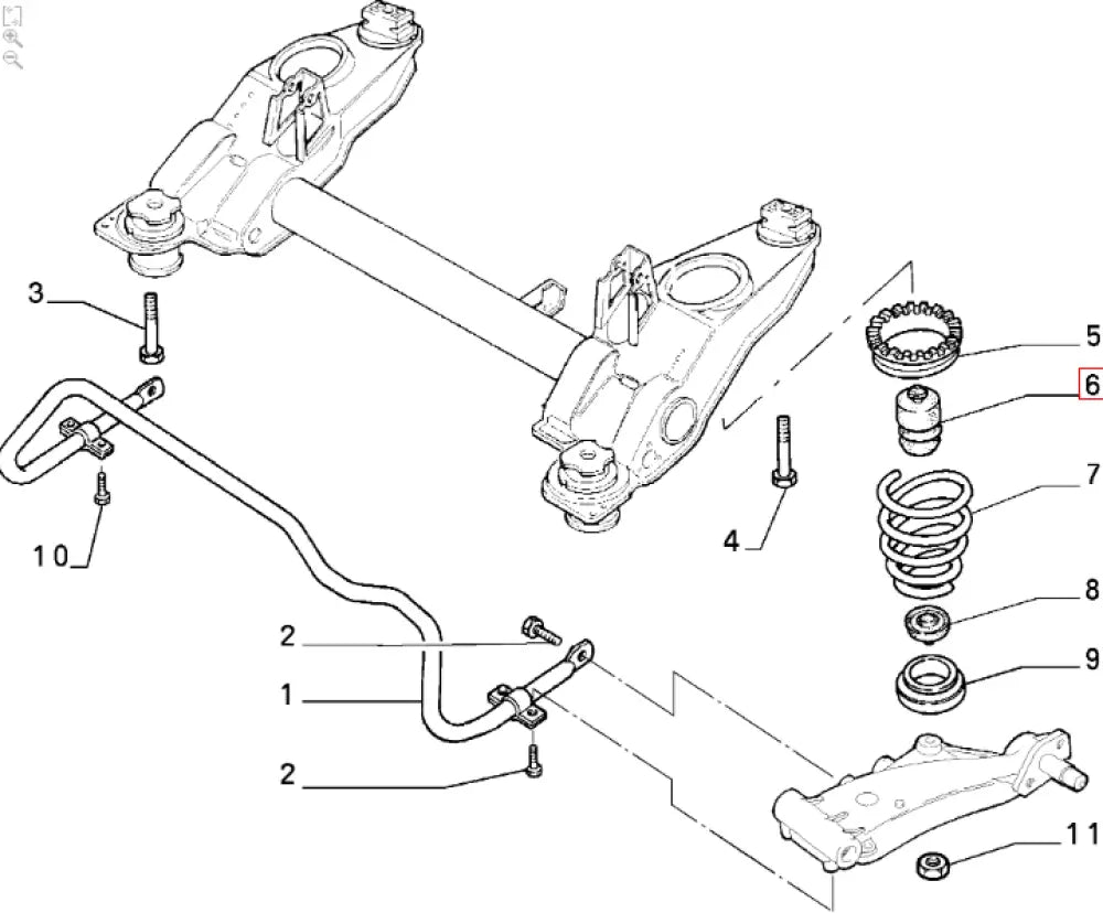 Rear Suspension Bump Stop Kit (2) - Fiat Coupe Bravo