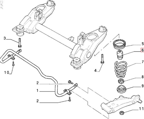 Rear Suspension Bump Stop Kit (2) - Fiat Coupe Bravo