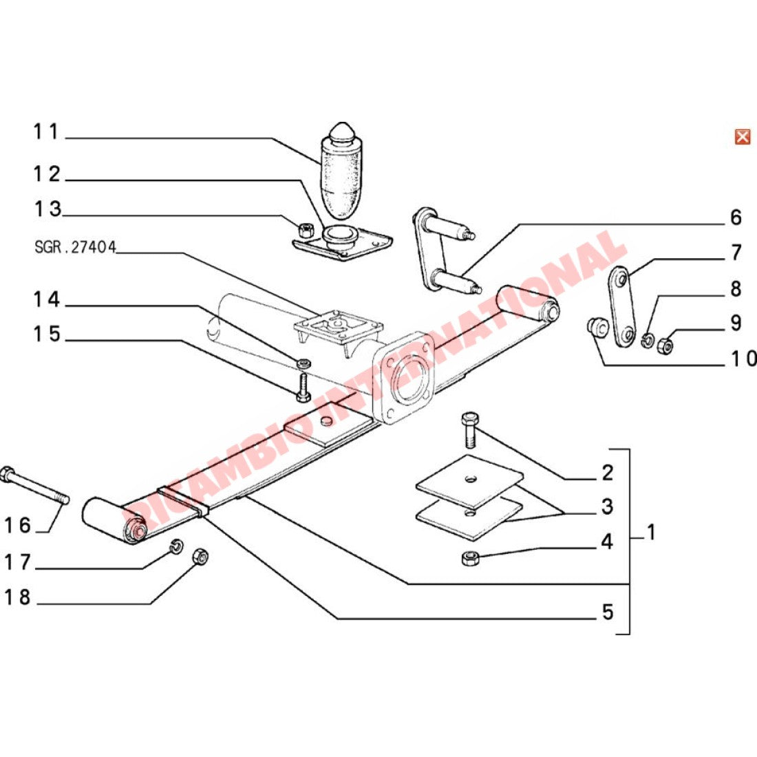 Rear Suspension Shackle - Classic Fiat Panda - Suspension and Related Parts