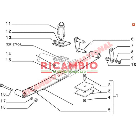 Rear Suspension Shackle - Classic Fiat Panda - Suspension and Related Parts