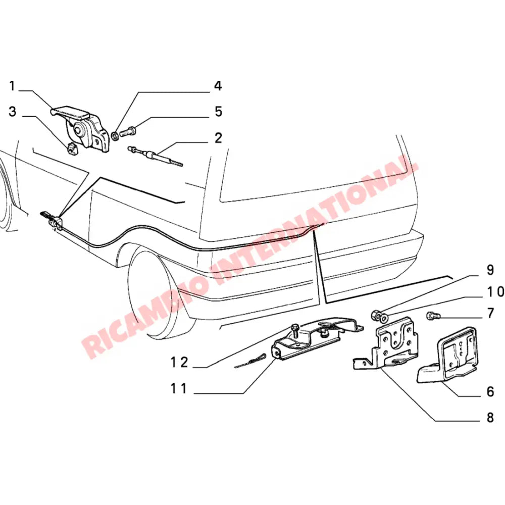 Rear Tailgate Lock Catch - Lancia Y10 - Lancia Y10