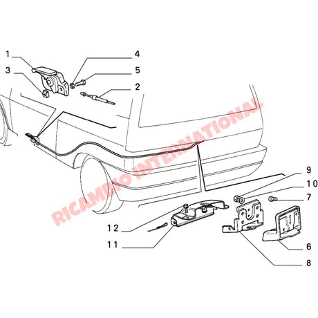 Rear Tailgate Lock Catch - Lancia Y10 - Lancia Y10