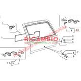 Rear Tailgate Lock Rubber Surround - Classic Fiat Panda - Handles - Locks and Catches