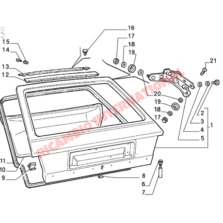 Rear Tailgate Rubber Top Seal - Lancia Delta Integrale - Gaskets - Seals - Grommets and Rubber Parts