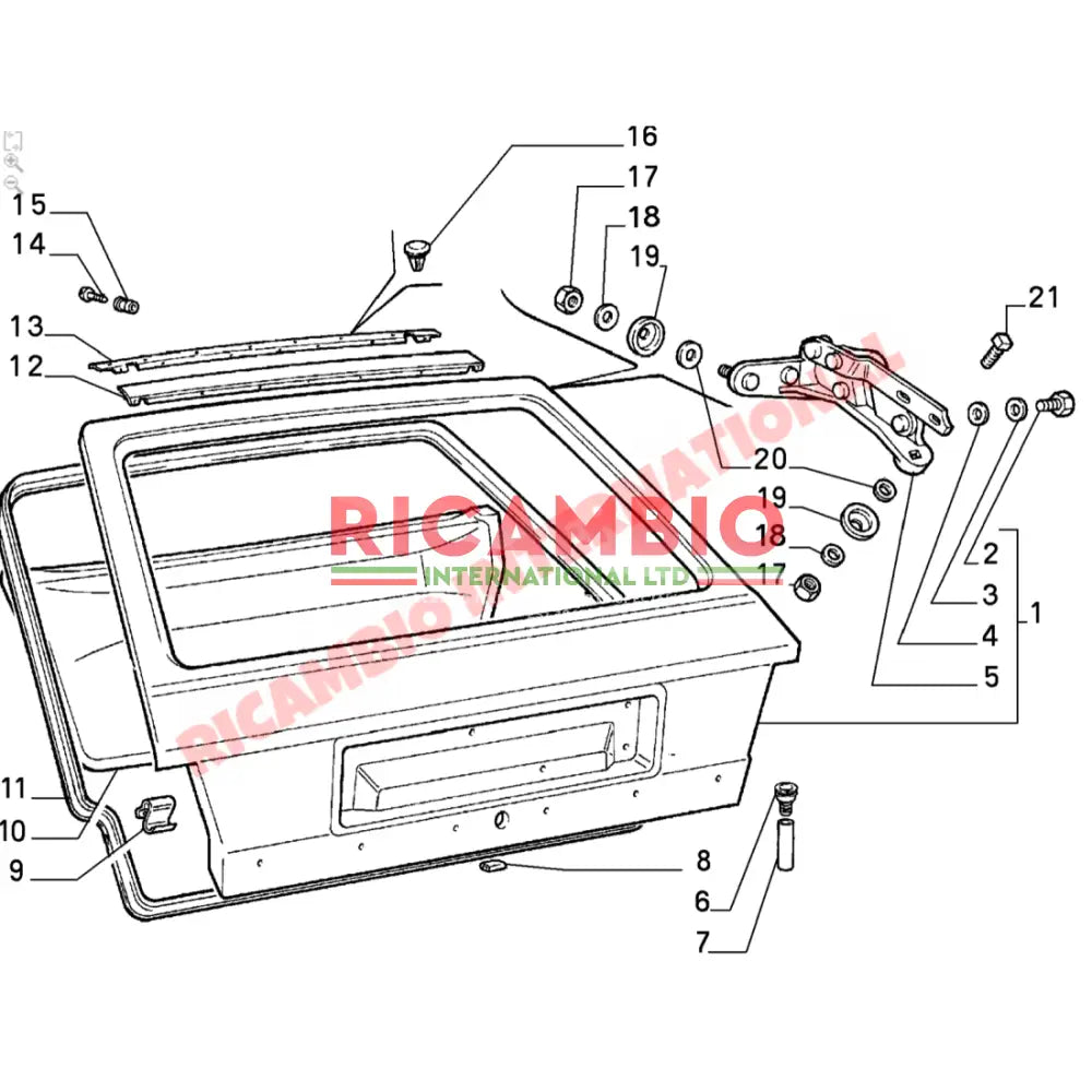 Rear Tailgate Rubber Top Seal - Lancia Delta Integrale - Gaskets - Seals - Grommets and Rubber Parts