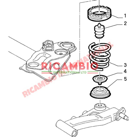 Rear Top Coil Spring Rubber Seat - New Fiat 500 Abarth 500,Barchetta,Punto MK1 GT - Steering - Shaft & Suspension