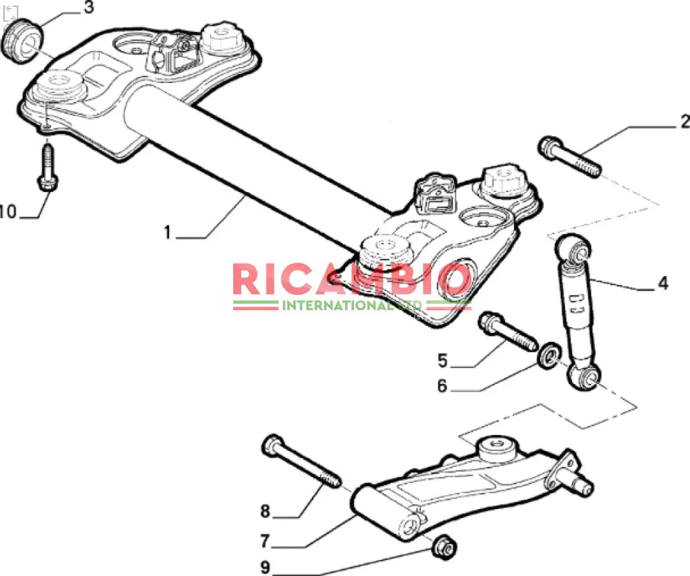 Rear Trailing Arm Bolt & Nut Fiat Punto Barchetta