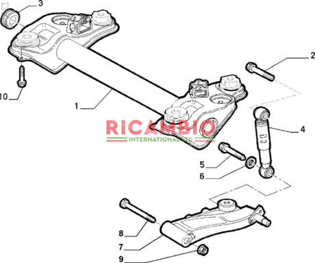 Rear Trailing Arm Bolt & Nut Fiat Punto Barchetta