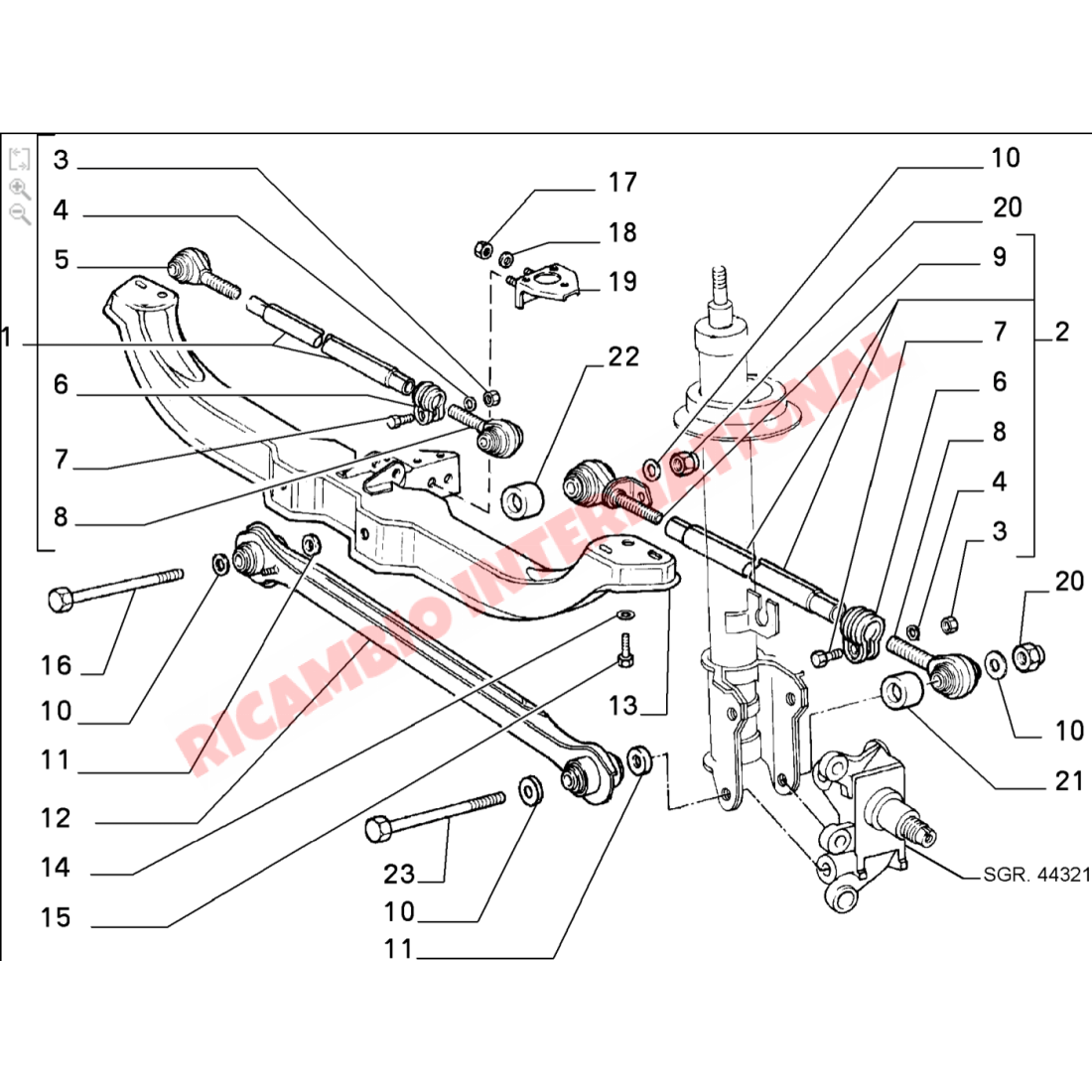 Rear Trailing Arm - Lancia Thema Alfa Romeo 164 Fiat Croma - Suspension and Steering