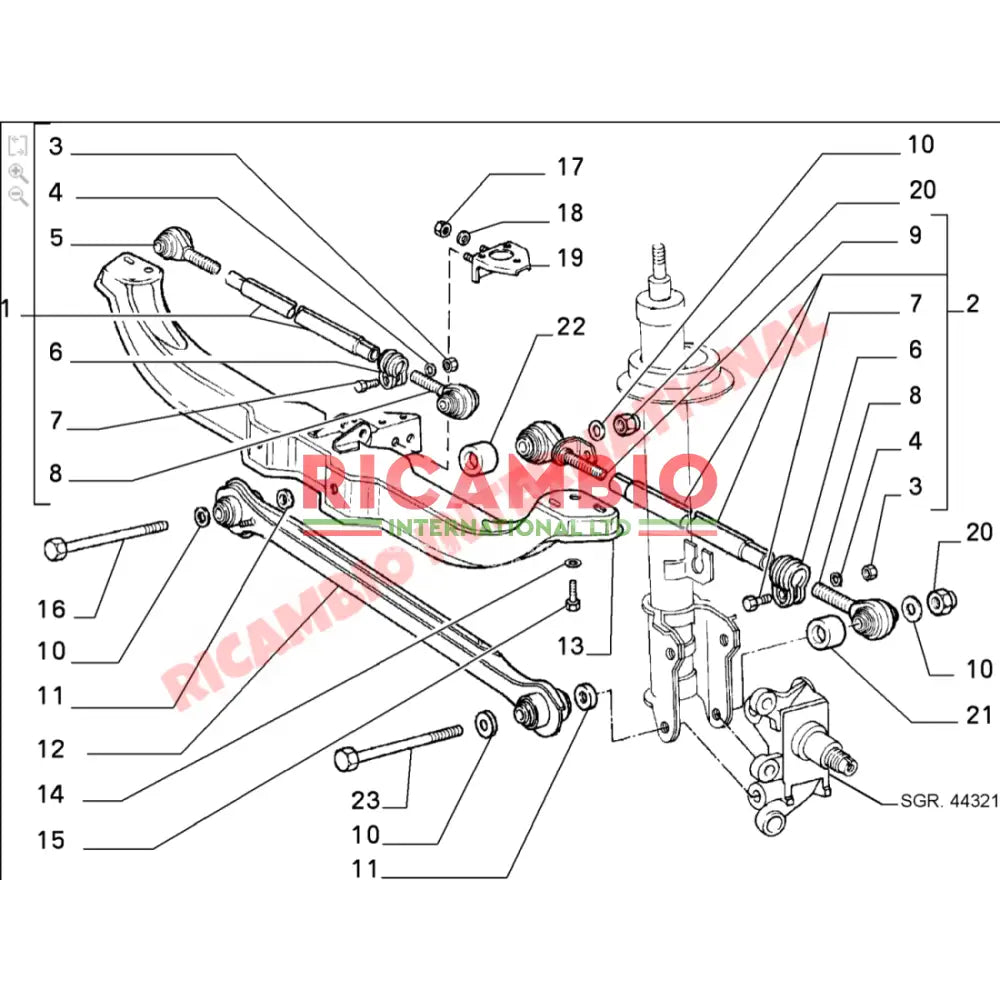 Rear Trailing Arm - Lancia Thema Alfa Romeo 164 Fiat Croma - Suspension and Steering