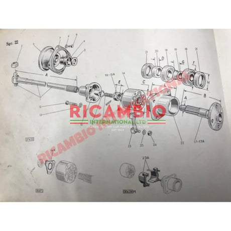 Rear Wheel Bearing Collapsable Spacer - Classic Fiat 500 - Classic Fiat 500 Parts & Spares