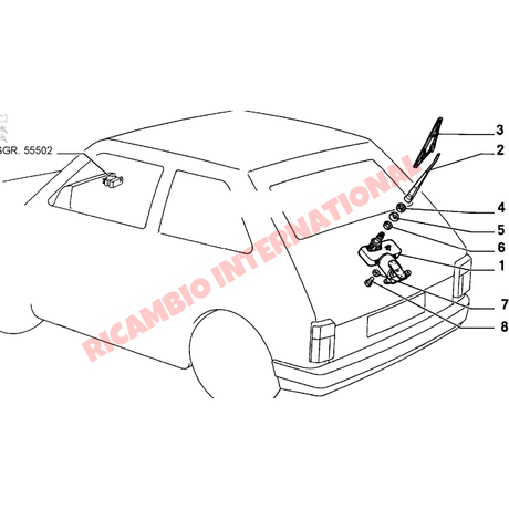 Rear Wiper Motor - Fiat 126 BIS - Wiper - Washer & Associated Parts