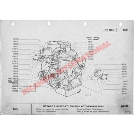Reconditioned Engine Mount Complete - Classic Fiat 500 - Reconditioned Parts