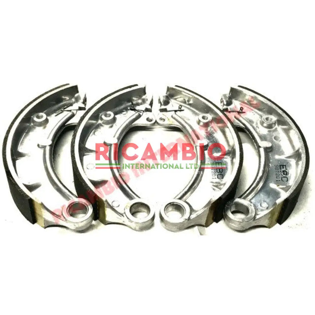 Reconditioned Set Aluminium Front Brake Shoes (4) - Fiat 600T/Multipla 850T 900T - Brake Parts and Components