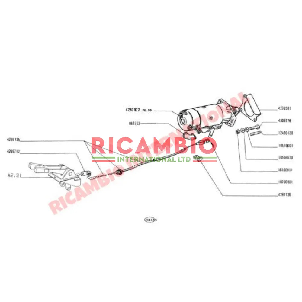 Reconditioned Starter Motor - Classic Fiat 500 126 - Reconditioned Parts