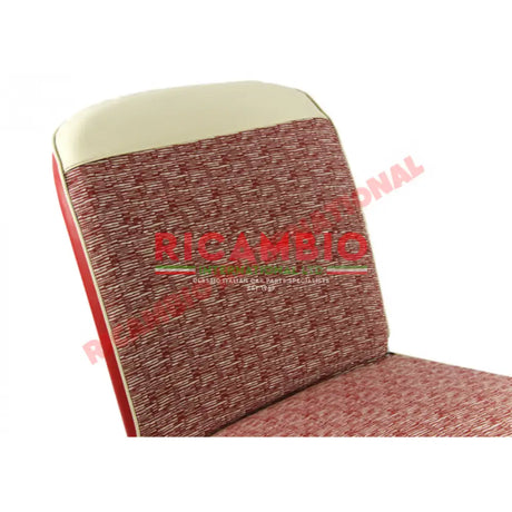 Red Cloth & Vinyl Seat Covers Set - Classic Fiat 500 - Seat Covers - Padding and Seat Spring