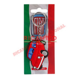 Red Fiat 500 PVC Keyring - Gifts - Confectionary - Furniture and Novelty Items