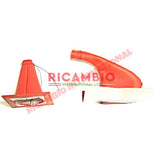 Red Hand Brake Lever & Gear Lever Cover - Classic Fiat 500 - Interior Trim