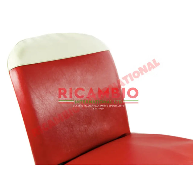 Red & Ivory Seat Covers Set - Classic Fiat 500 Giardiniera - Fiat 500 Giardiniera Seat Covers