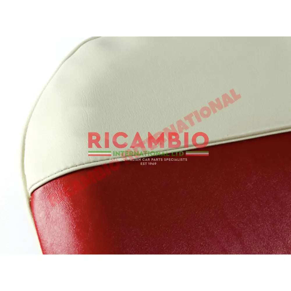 Red & Ivory Seat Covers Set - Classic Fiat 500 Giardiniera - Fiat 500 Giardiniera Seat Covers
