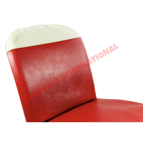 Red & Ivory Seat Covers Set - Classic Fiat 500 - Seat Covers - Padding and Seat Spring