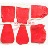 Red & Ivory Seat Covers Set - Classic Fiat 500 - Seat Covers - Padding and Seat Spring