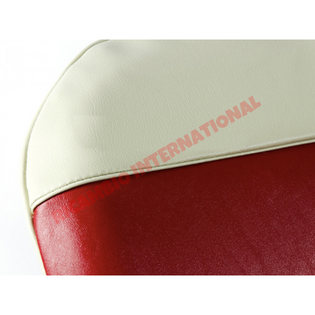 Red & Ivory Seat Covers Set - Classic Fiat 500D - Seat Covers - Padding and Seat Spring