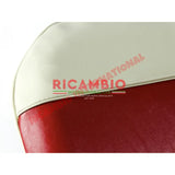 Red & Ivory Seat Covers Set - Classic Fiat 500D - Seat Covers - Padding and Seat Spring