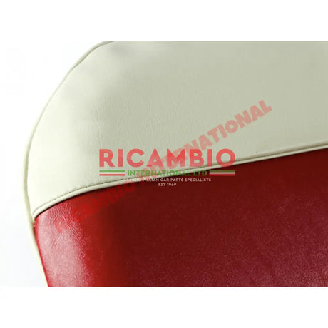 Red & Ivory Seat Covers Set - Classic Fiat 500D - Seat Covers - Padding and Seat Spring