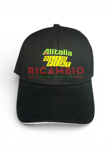 Retro Baseball Cap ’Alitalia Olio Fiat’ - One Size Fits All - Black - Service Items