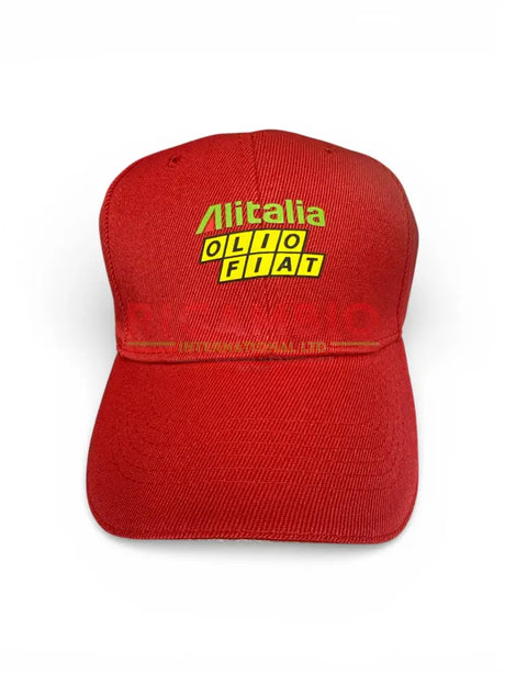 Retro Baseball Cap ’Alitalia Olio Fiat’ - One Size Fits All - Red - Service Items