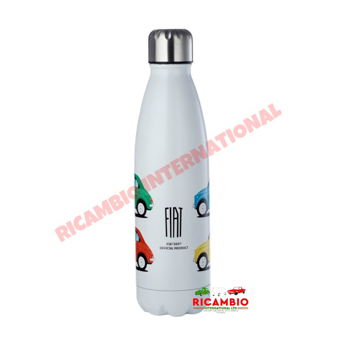 RETRO HOLD & COLD DRINKS BOTTLE (500ml) FIAT 500 - Toys - Gifts & Novelty Items