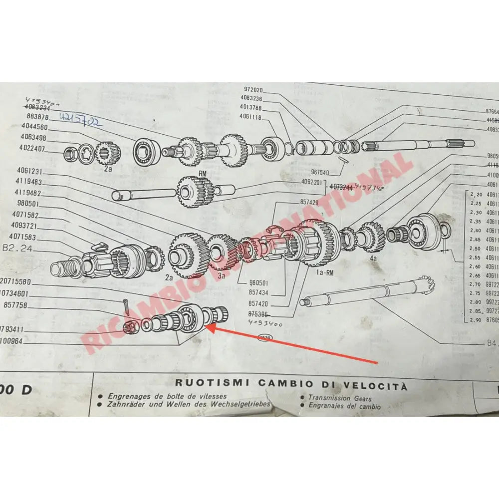Reverse Gear Bearing - Fiat 600D - Bearings