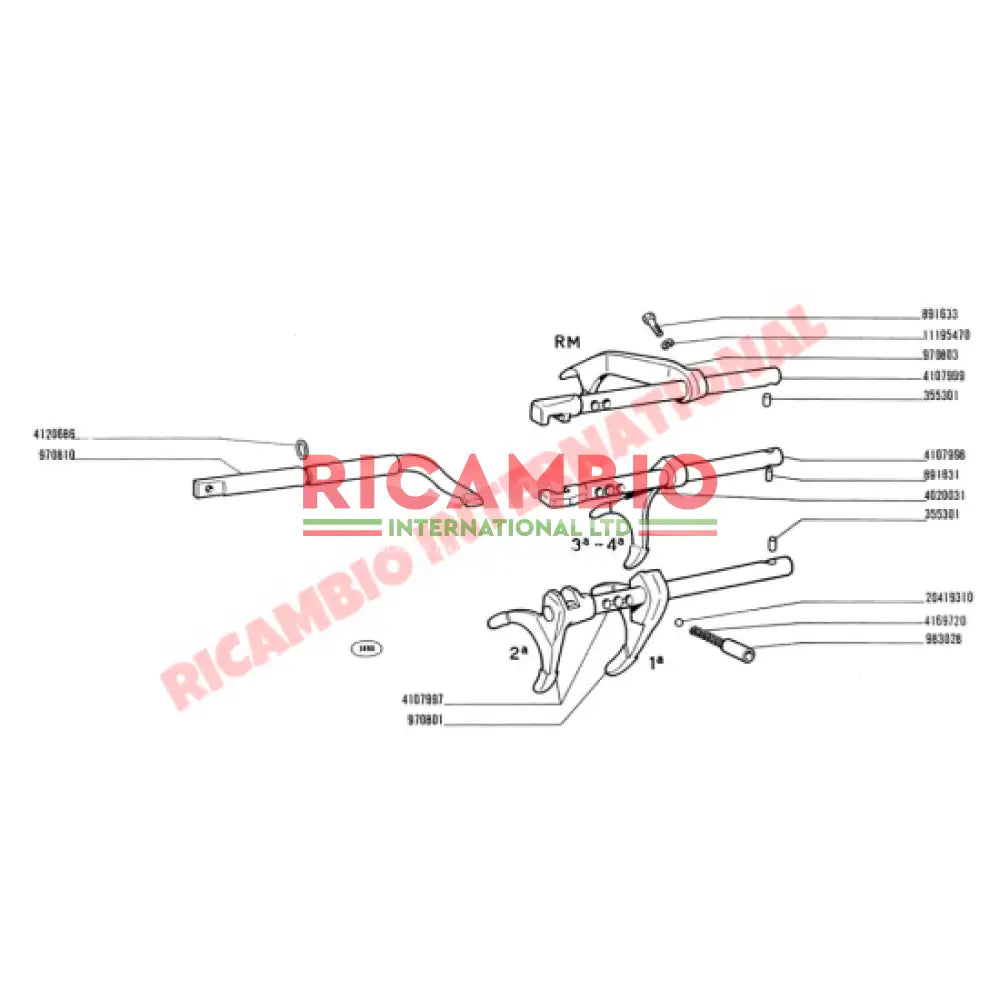 Reverse Gear Shaft - Classic Fiat 500 126 - Gearbox and Parts
