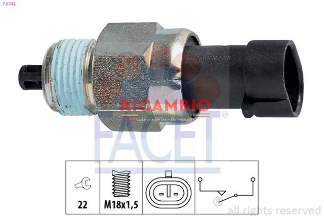 Reverse Light Switch - Fiat New 500 & Abarth,Uno,Punto MK1 Seicento,Cinquecento New Panda Lancia Y10 - Clutch &