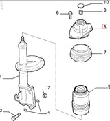 Right Hand Front Top Strut Mount Kit - Fiat Coupe Lancia Delta
