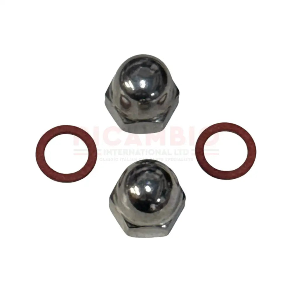 Rocker Cover Chrome Domed Nuts & Washer Kit - Classic Fiat 500 126 - Mechanical & Engine Parts