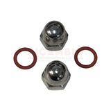 Rocker Cover Chrome Domed Nuts & Washer Kit - Classic Fiat 500 126 - Mechanical & Engine Parts