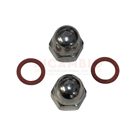Rocker Cover Chrome Domed Nuts & Washer Kit - Classic Fiat 500 126 - Mechanical & Engine Parts