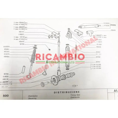 Rocker Shaft Circlip Kit - Classic Fiat 500,126 Autobianchi Bianchina